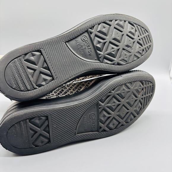 Converse Shoes Mens 8 Black Chuck Taylor All Star Logo Print High Top Sneakers - Picture 7 of 8